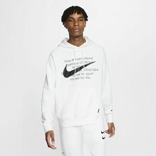 Hanorace Nike Sportswear Swoosh French Terry Pullover Barbati Albi Negrii | PXNE-04956